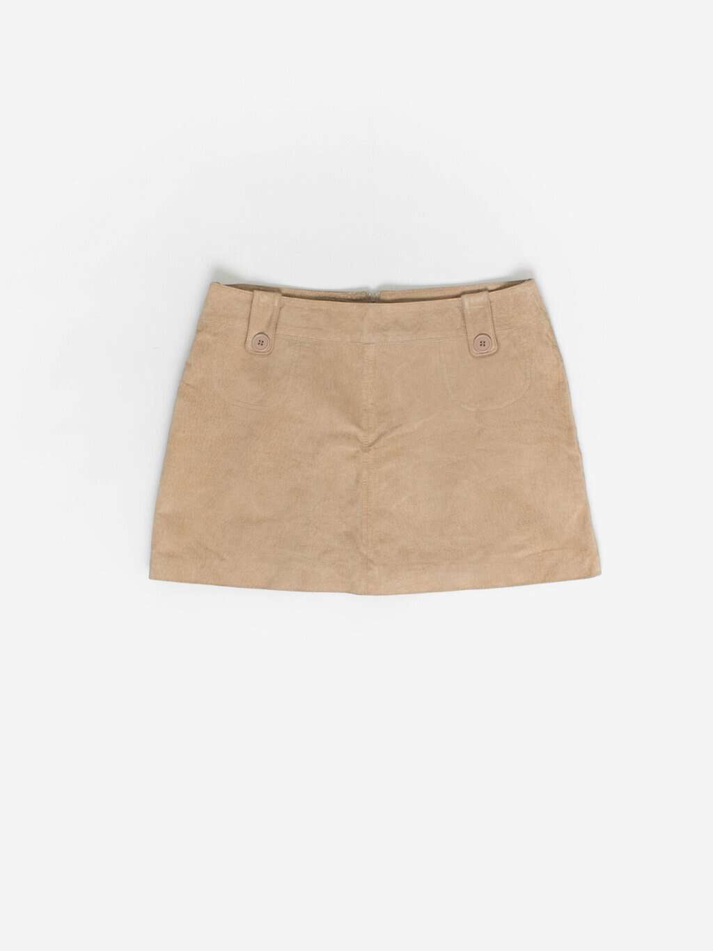Vintage suede camel miniskirt - Medium / Large