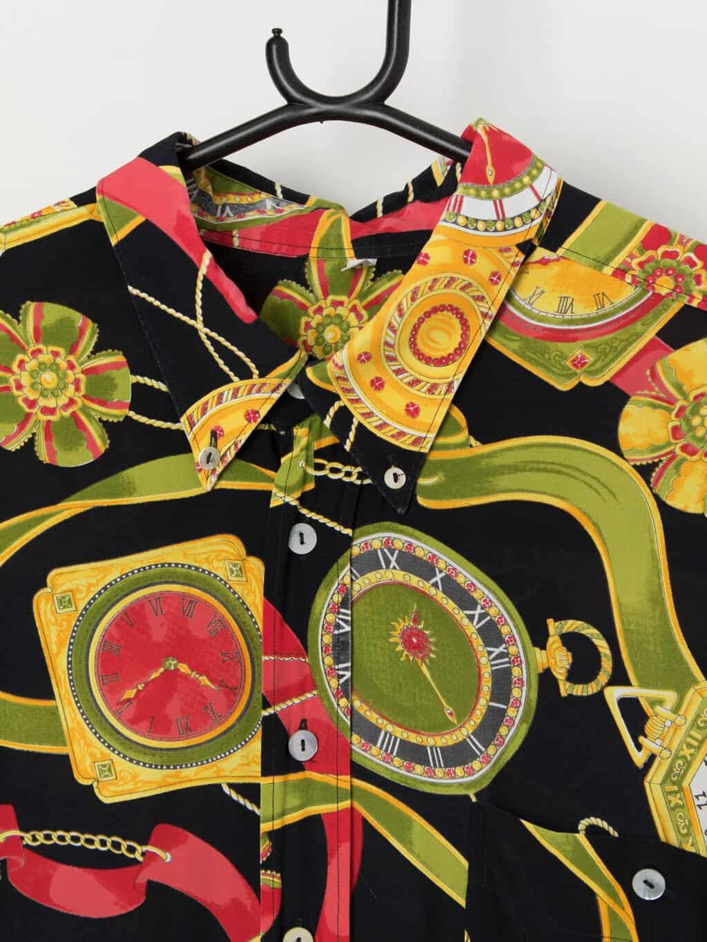 Vintage watch pattern shirt - 2XL - Image 2