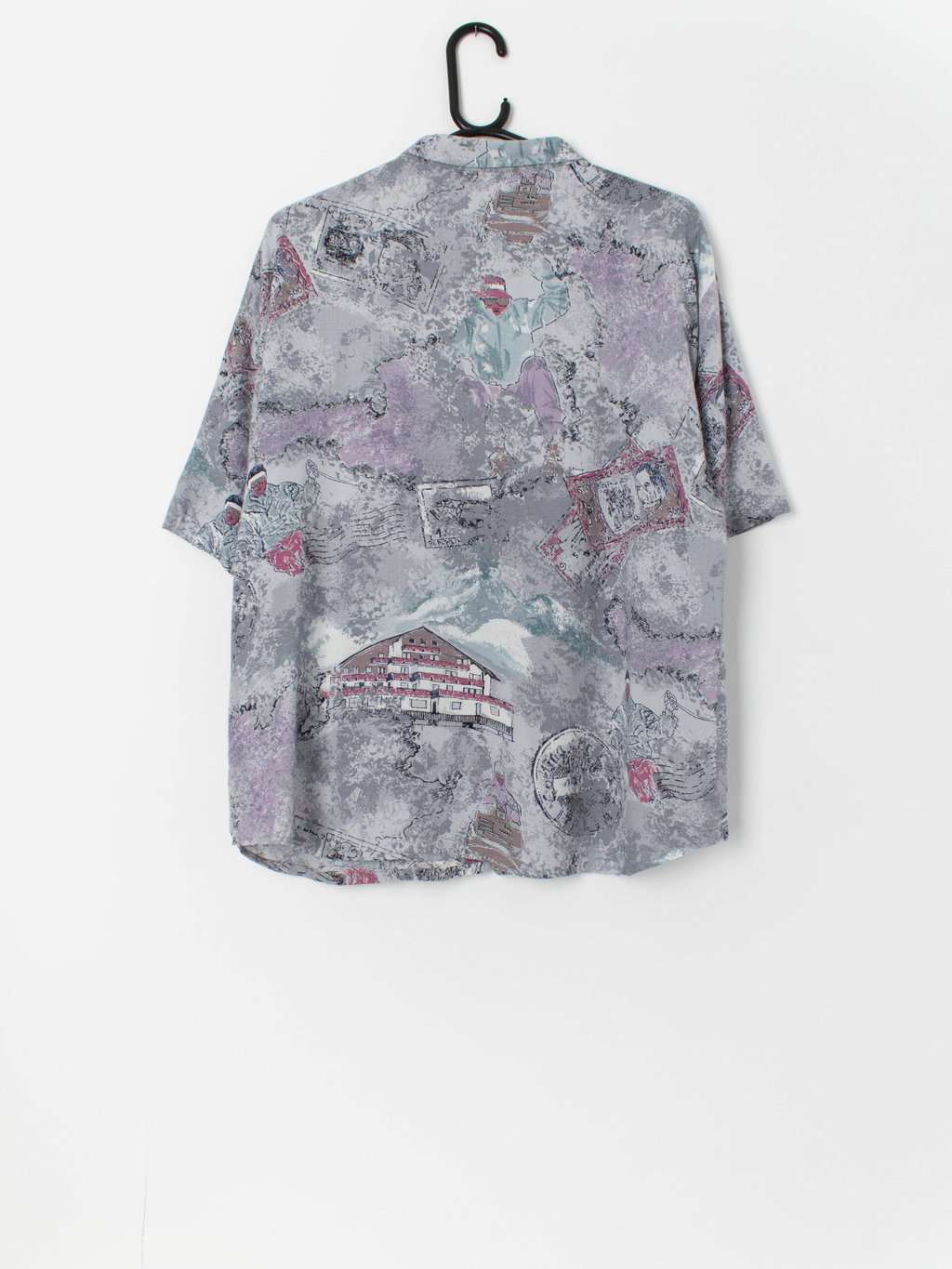 Vintage women's pastel ski blouse - Large - Image 3