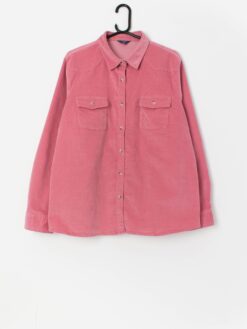 Women's pink corduroy shirt / blouse  - XL