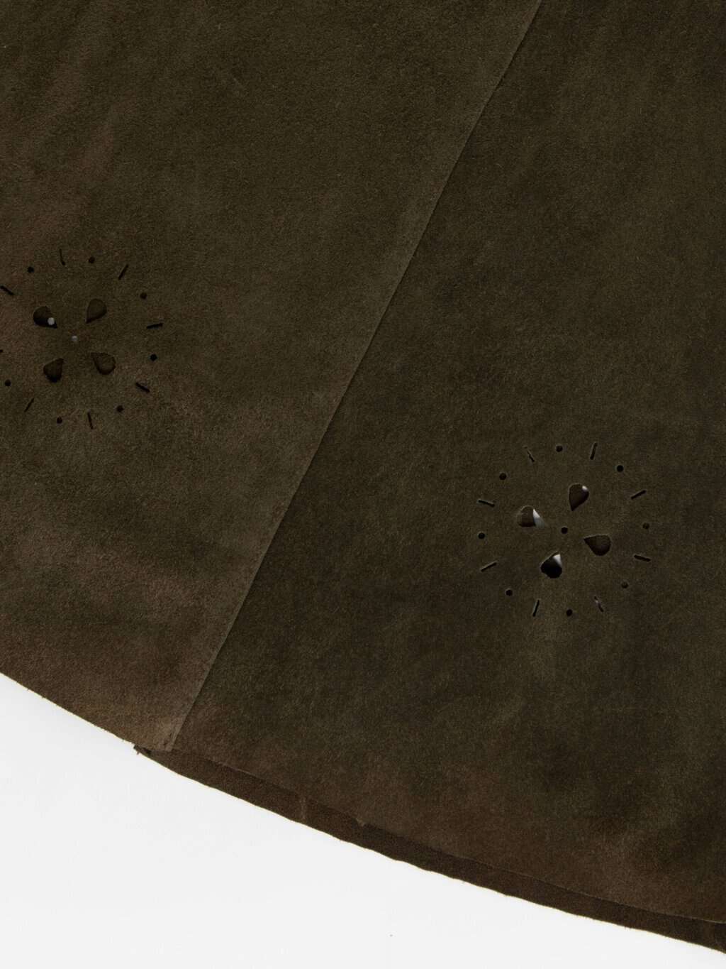 70s vintage forest green suede skirt - Medium - Image 4