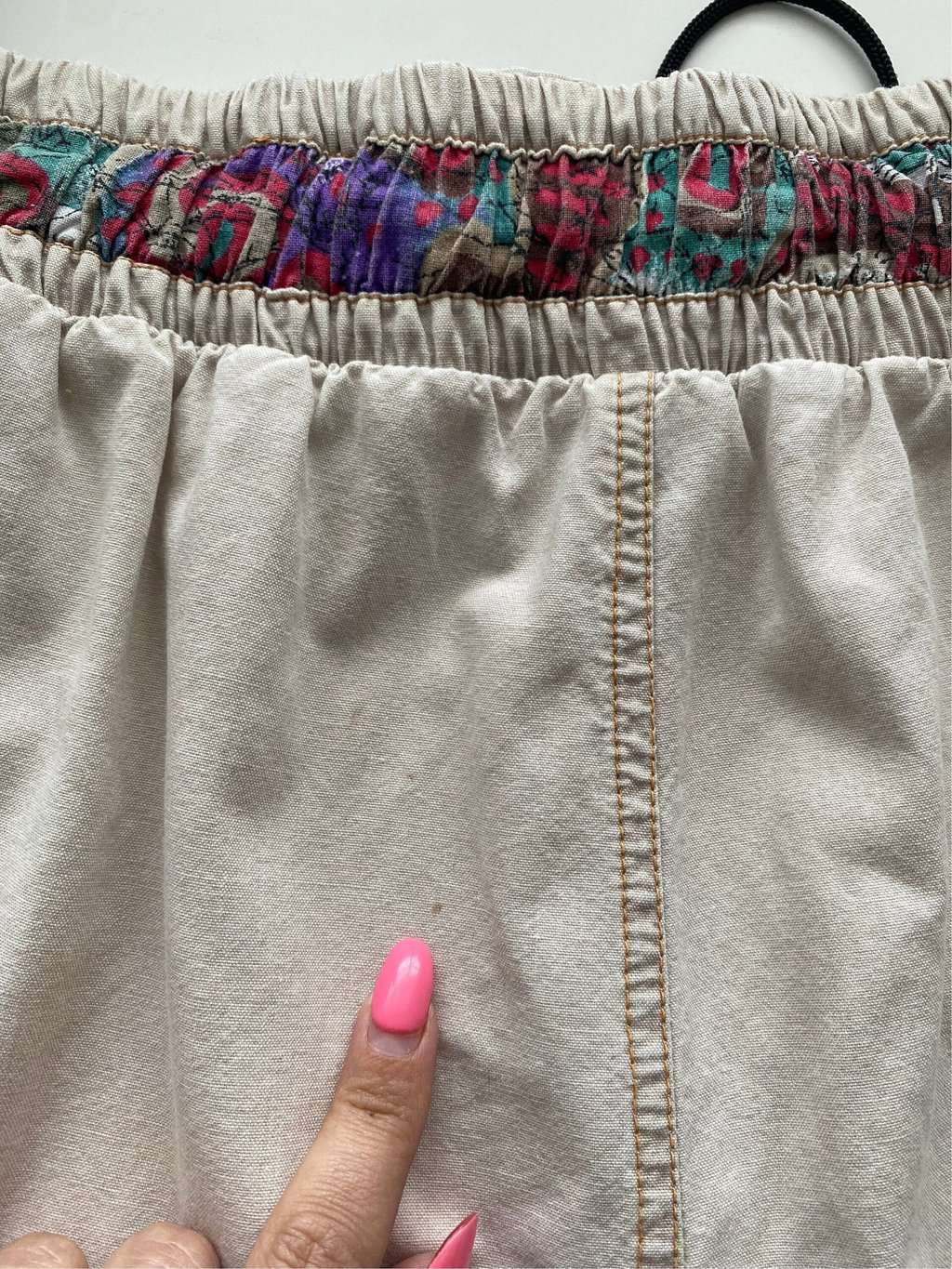 90s vintage long shorts with abstract waistband - S/M/L - Image 8