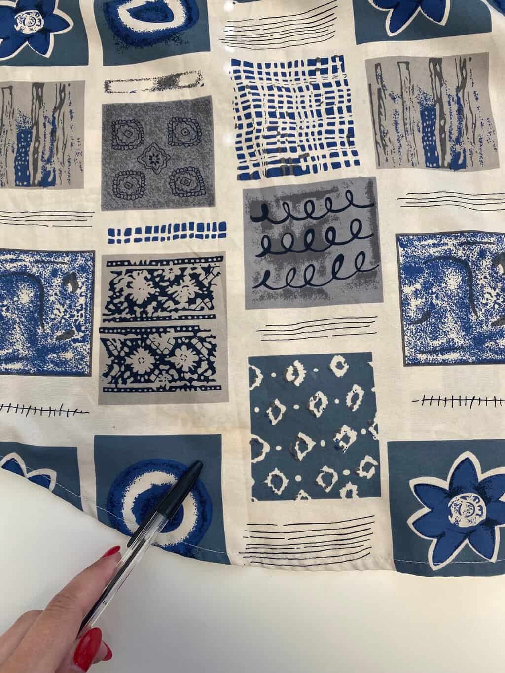 90s vintage silk shirt with bold abstract pattern - Medium - Image 4