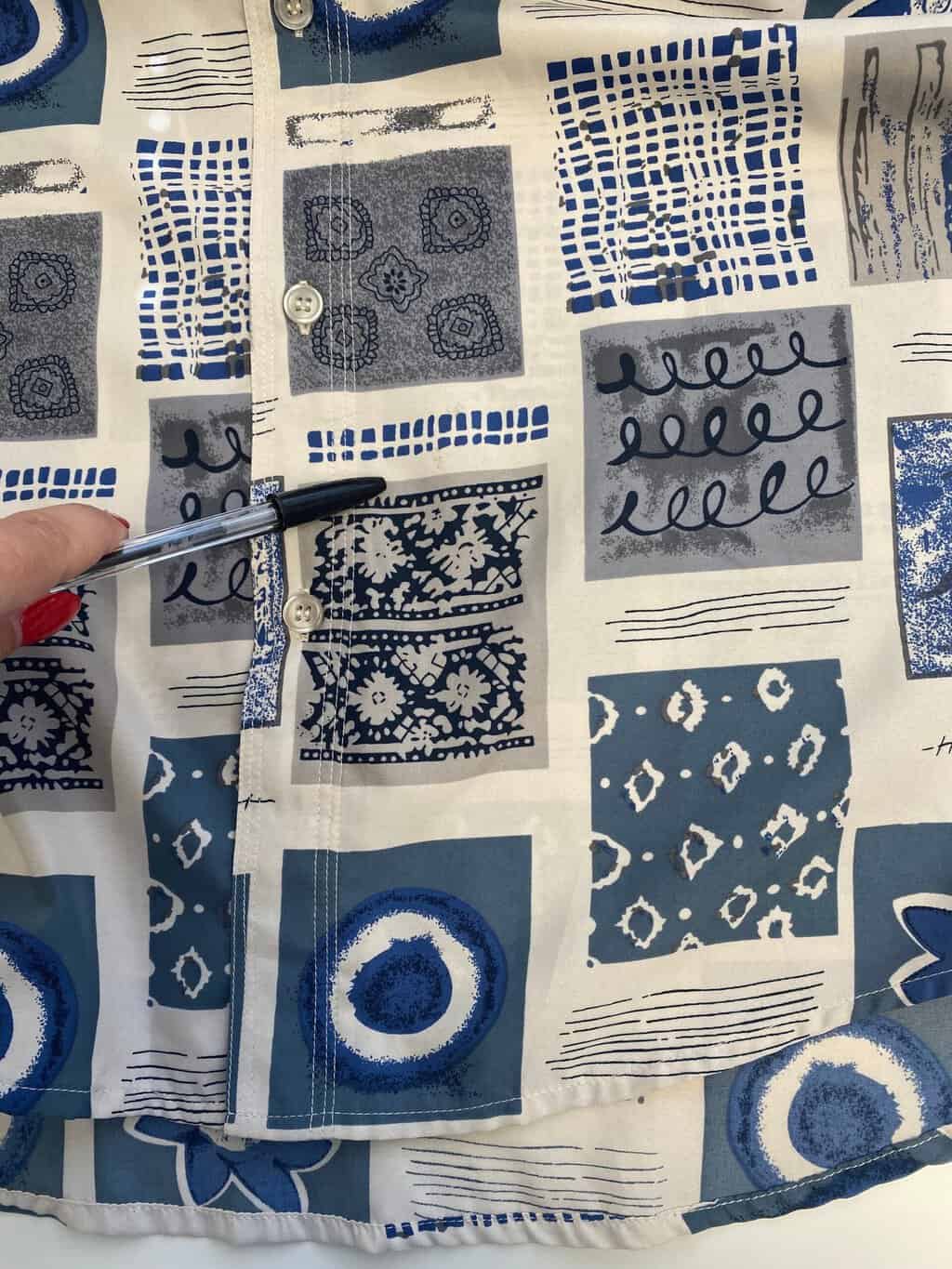 90s vintage silk shirt with bold abstract pattern - Medium - Image 6