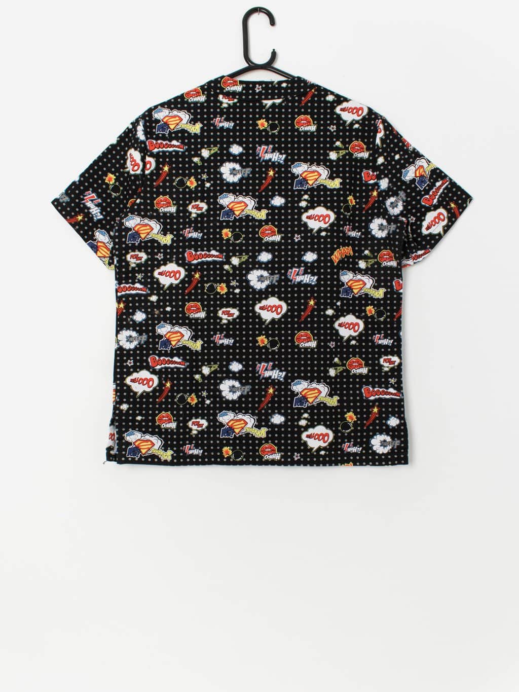 Black tunic with pop art and polka dot pattern - Small - Image 3