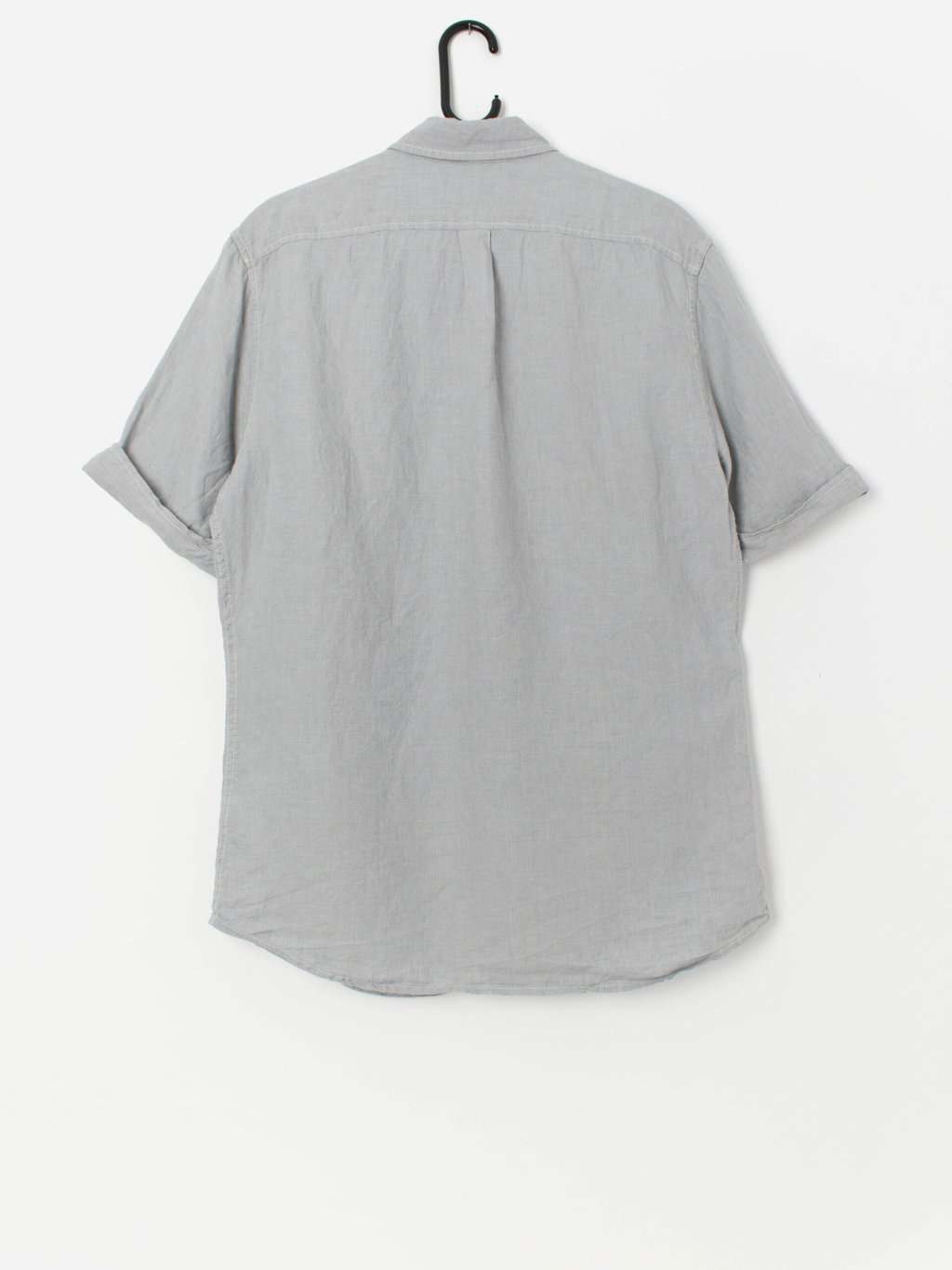 Diesel short sleeved linen shirt in grey - Large - Image 3