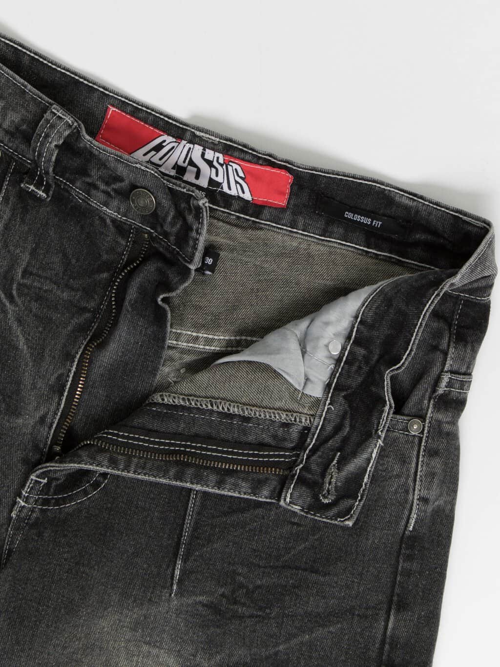 Mens black shorts with distressed hem - Medium - Image 2