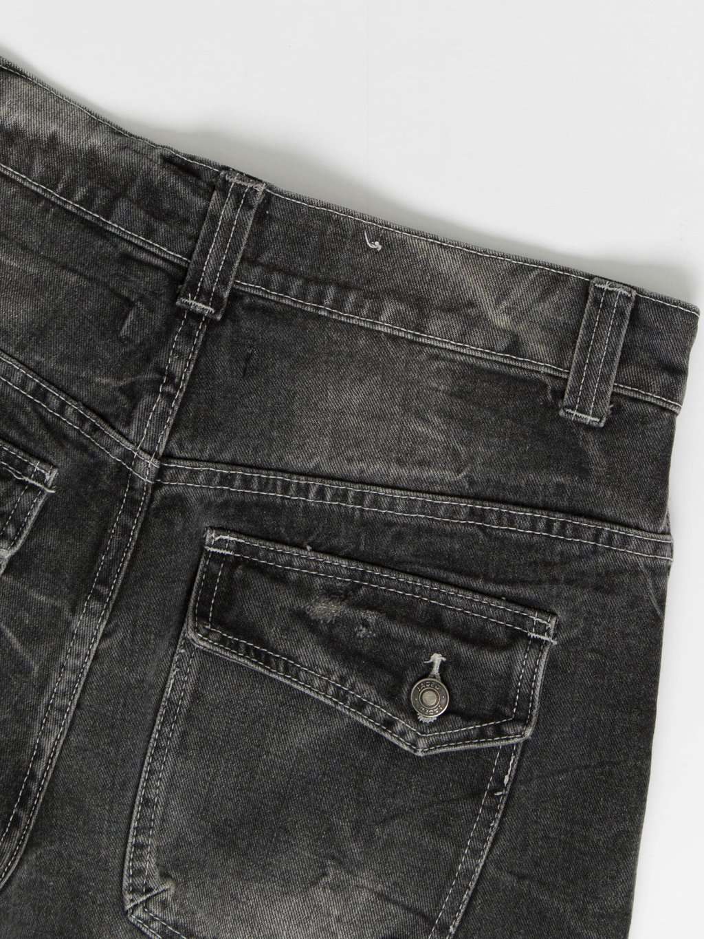 Mens black shorts with distressed hem - Medium - Image 4