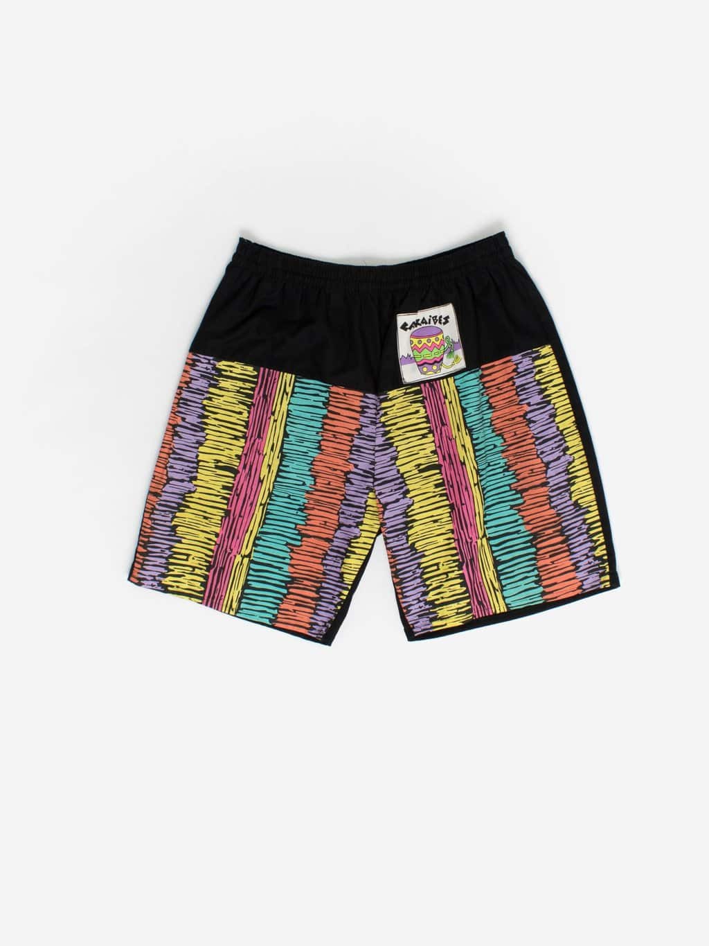 Vintage 80s Caribbean shorts with neon pattern - M / L