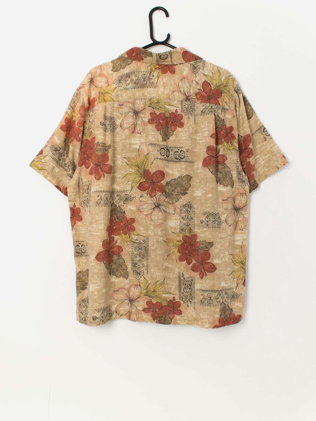 Vintage Aloha shirt with a red floral pattern - Large - Image 3
