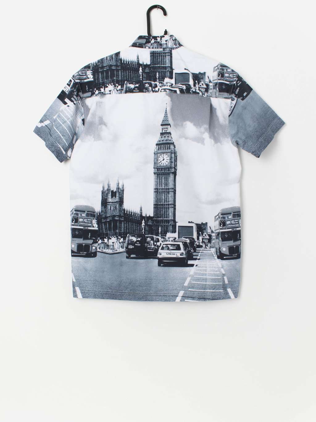 Vintage Big Ben graphic shirt in grey and white - S / M - Image 3