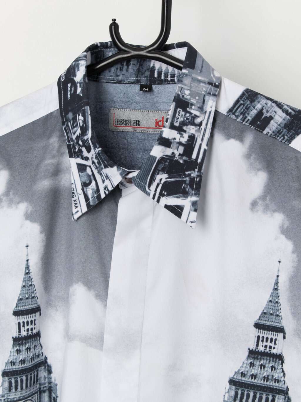 Vintage Big Ben graphic shirt in grey and white - S / M - Image 2