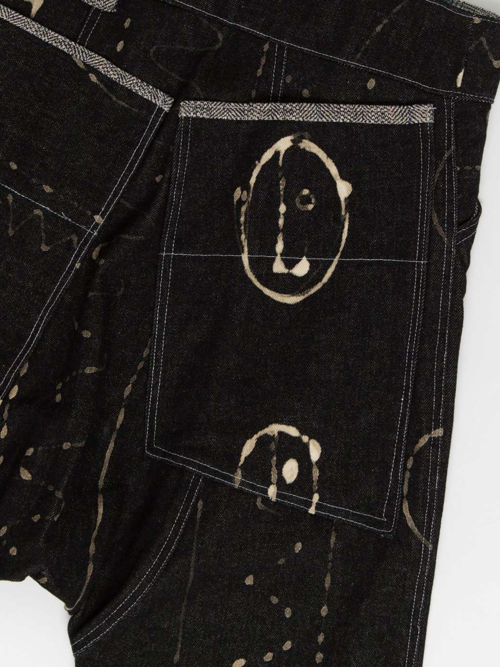 Vintage customised denim jeans with artsy design - 33 X 17 - Image 4