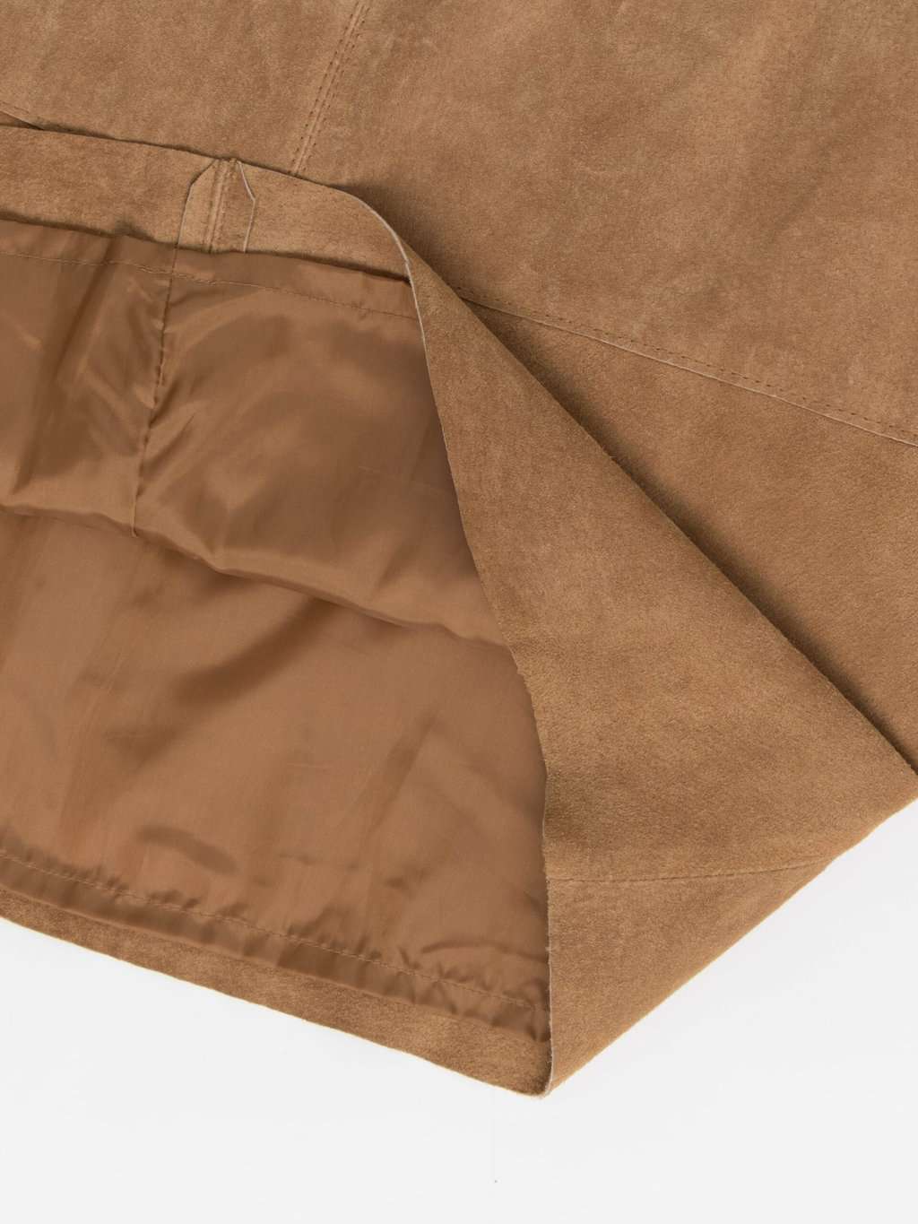 Vintage embroidered suede skirt with tie up detail - M/L - Image 4