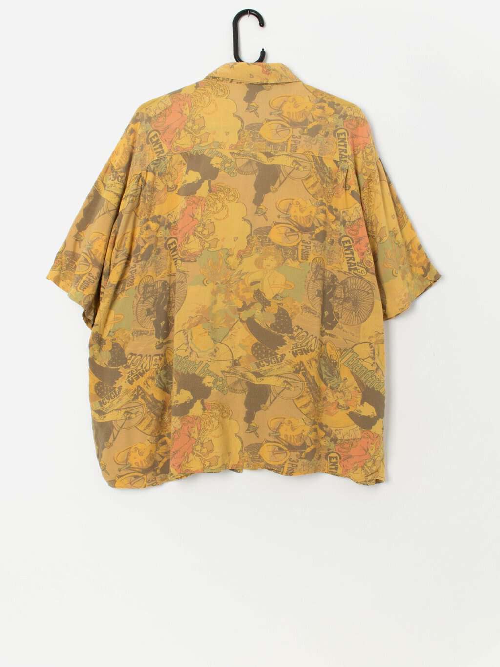 Vintage French graphic shirt in mustard yellow - Large - Image 3