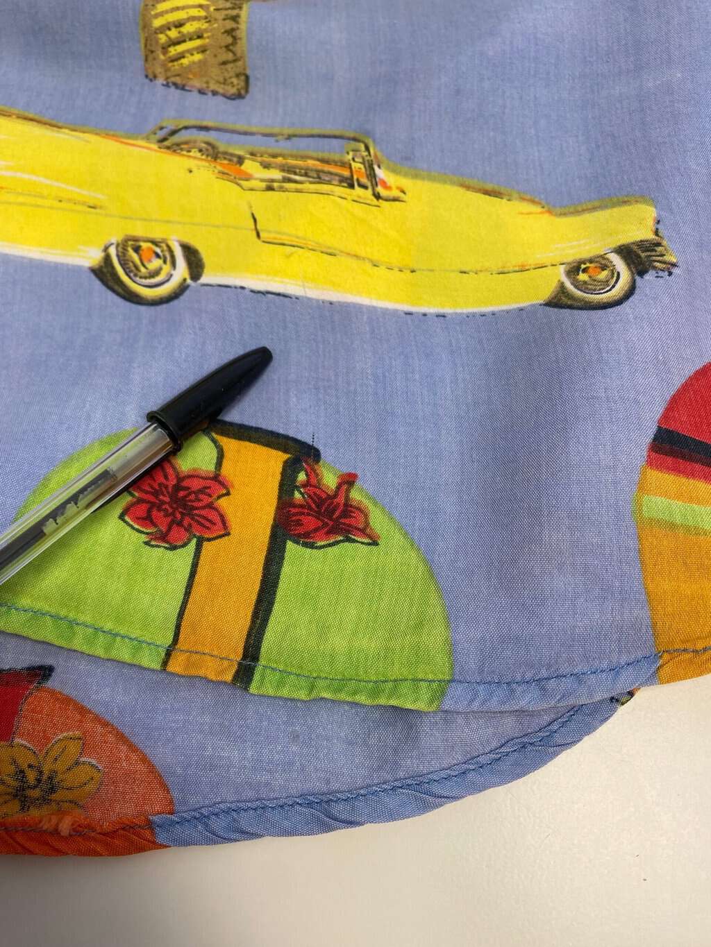 Vintage graphic holiday shirt in sky blue - Large - Image 5