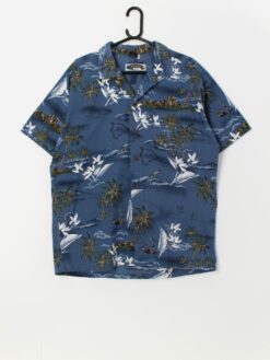 Vintage Hawaii Islands shirt in blue - Large