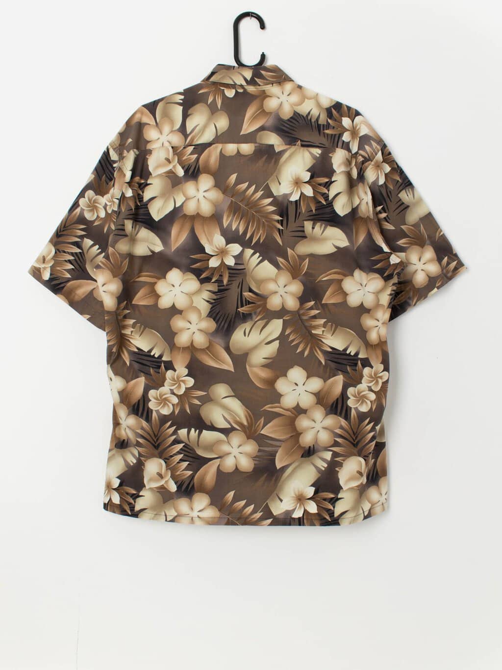 Vintage Hawaiian shirt in brown and beige - Large - Image 3