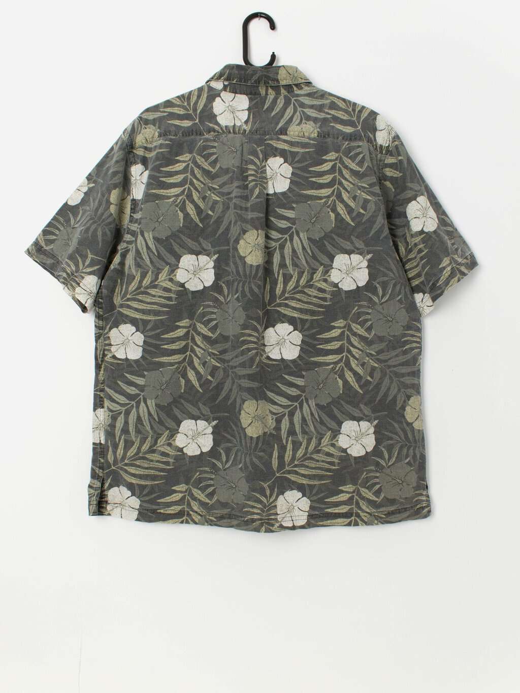 Vintage Hawaiian shirt in forest green - Large - Image 3
