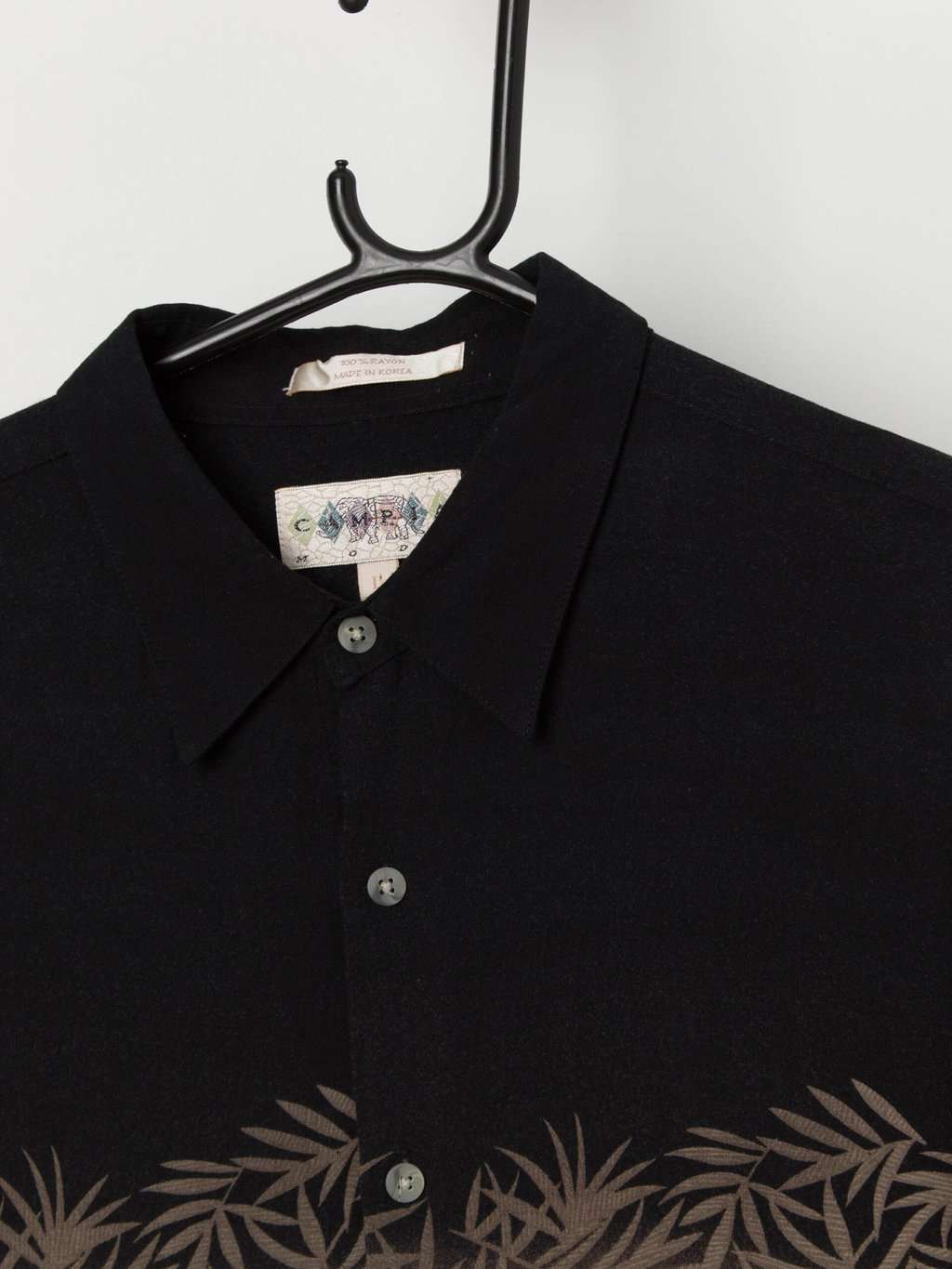 Vintage Hawaiian shirt with brown palm tree design - Large - Image 3