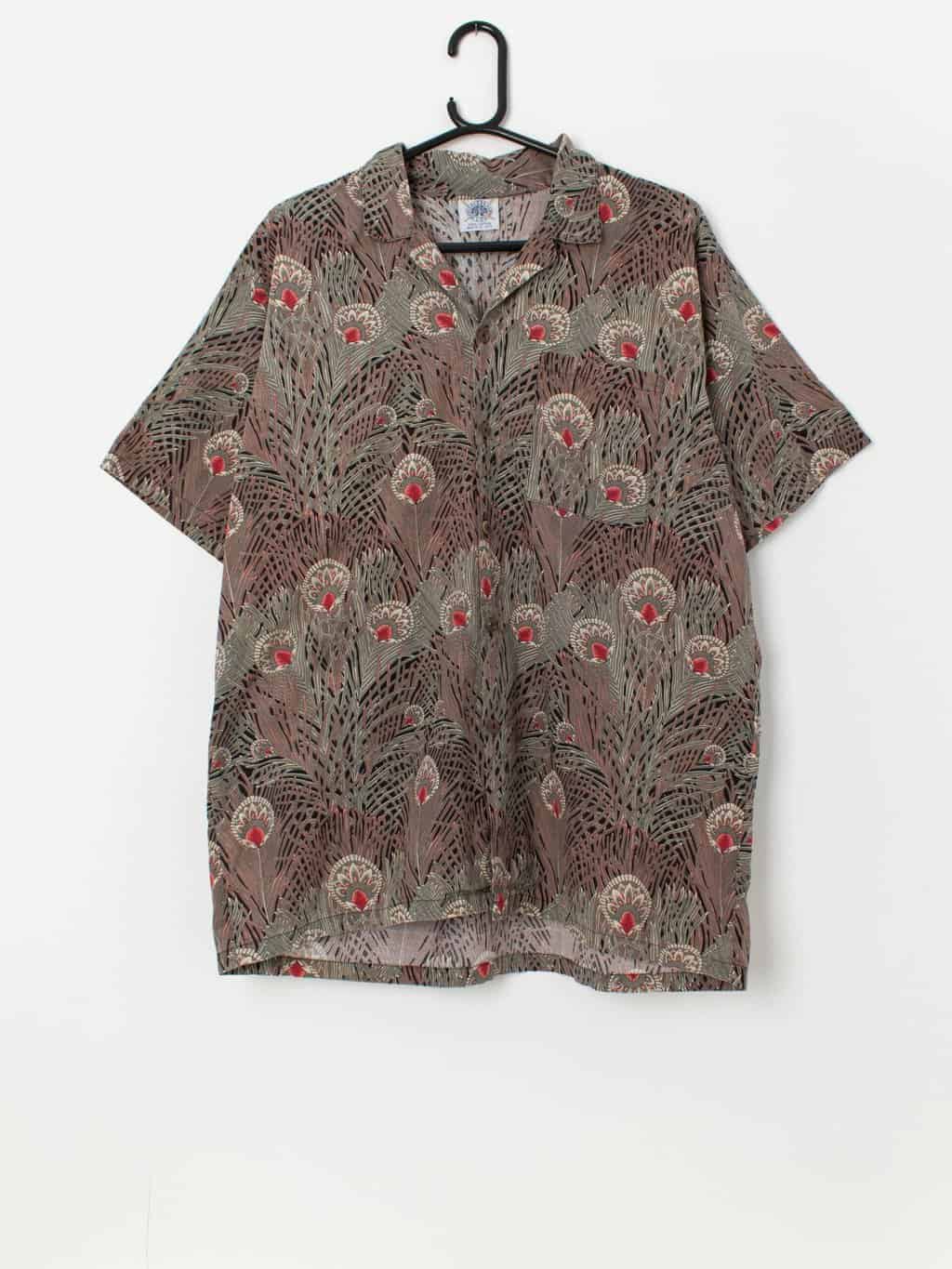 Vintage Hawaiian shirt with coconut buttons - M / L