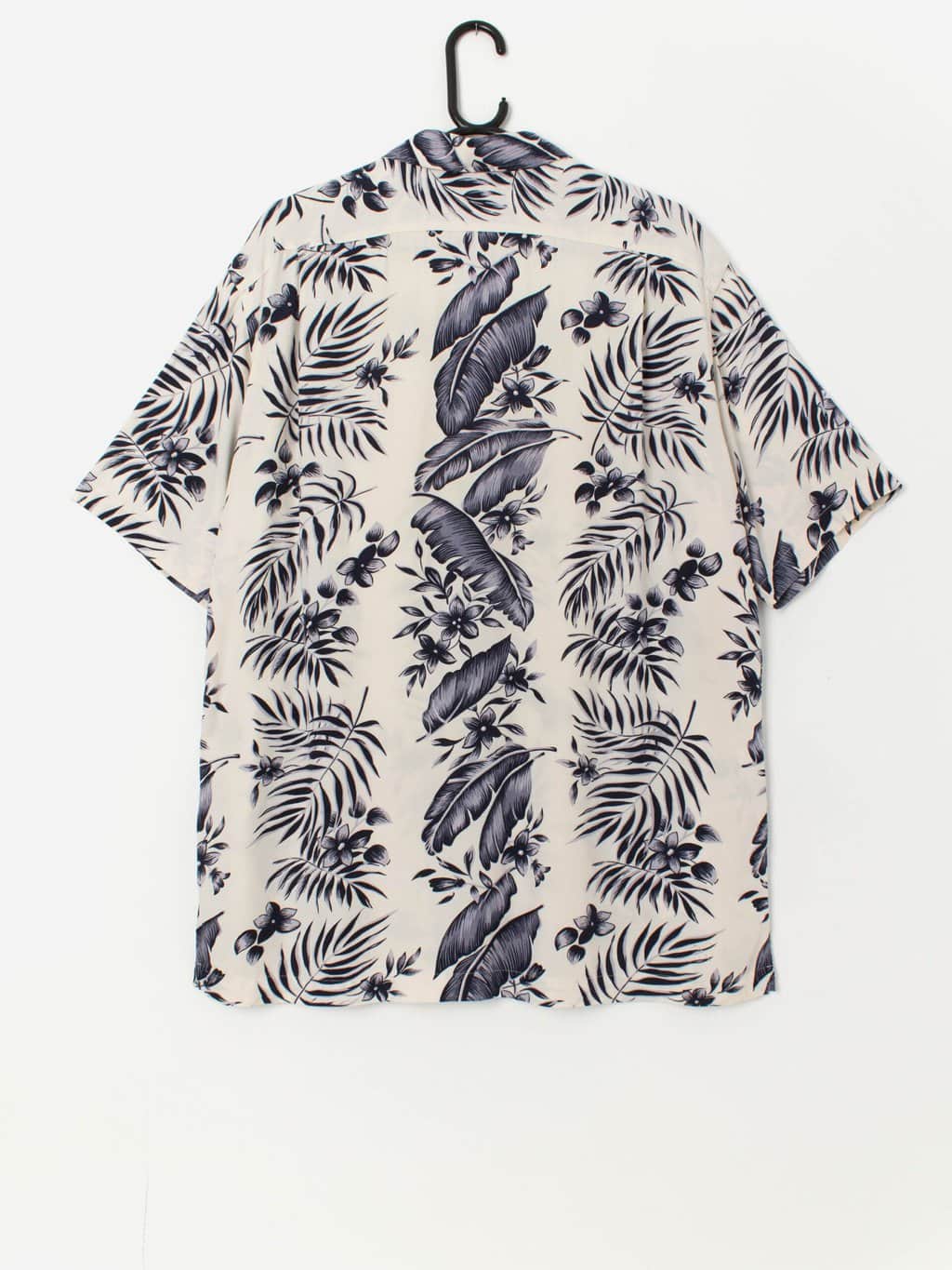 Vintage Polo by Ralph Lauren Clayton Hawaiian shirt in blue and white - Large - Image 3