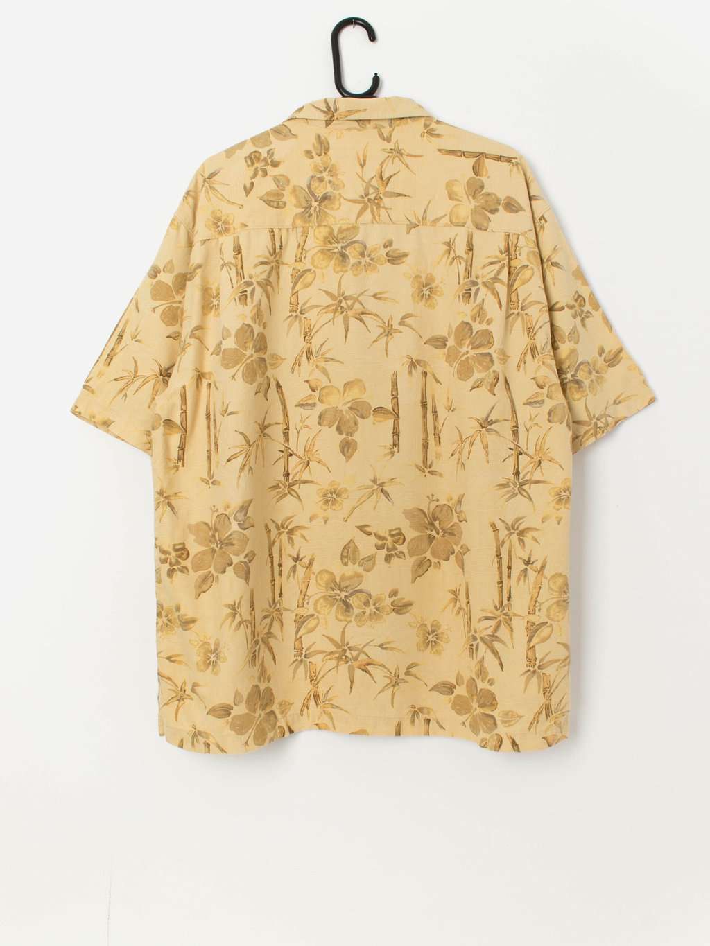 Vintage silk Hawaiian shirt with bamboo pattern - XL - Image 3