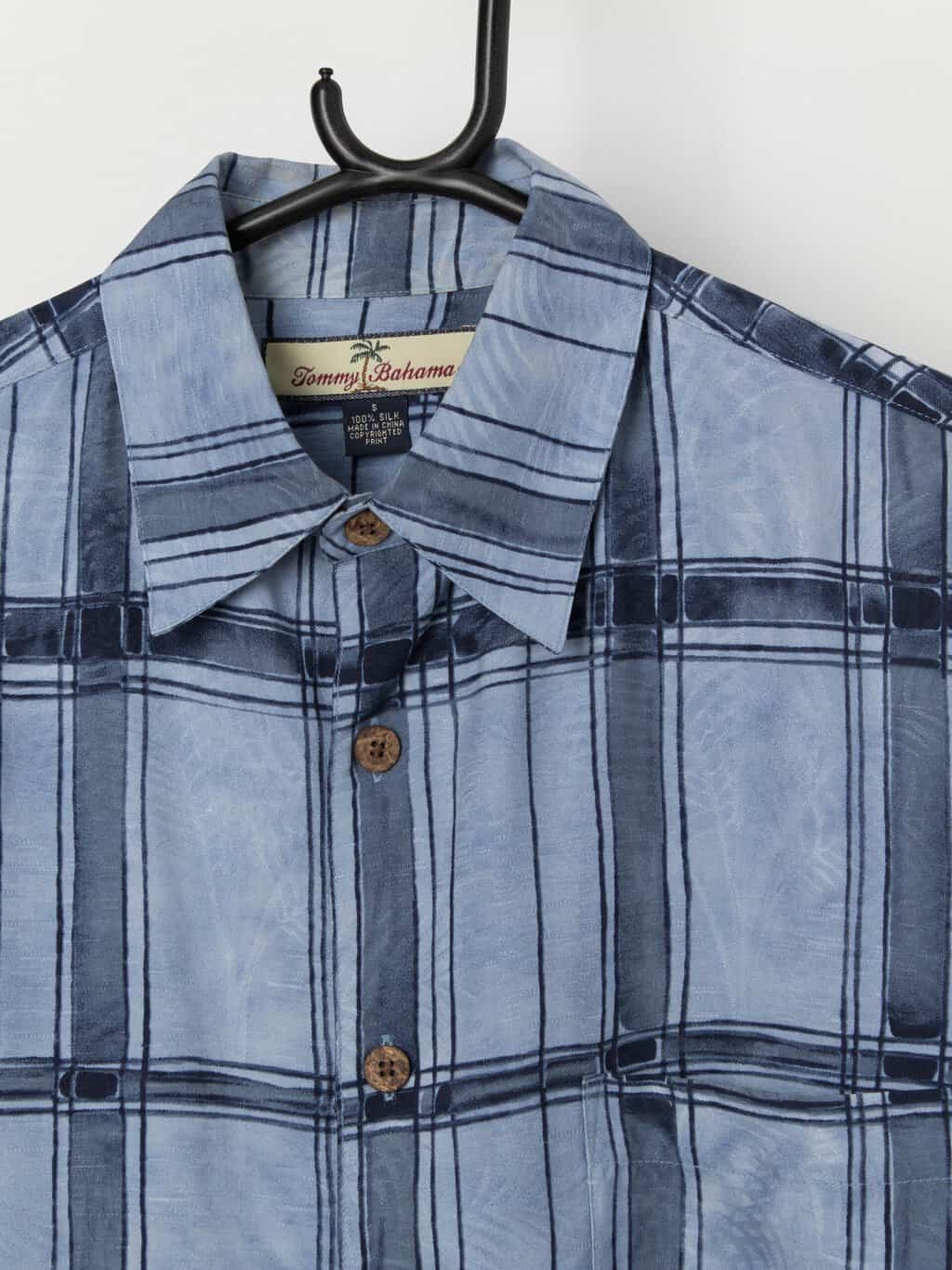 Vintage silk Hawaiian shirt with palm tree pattern - M - Image 2