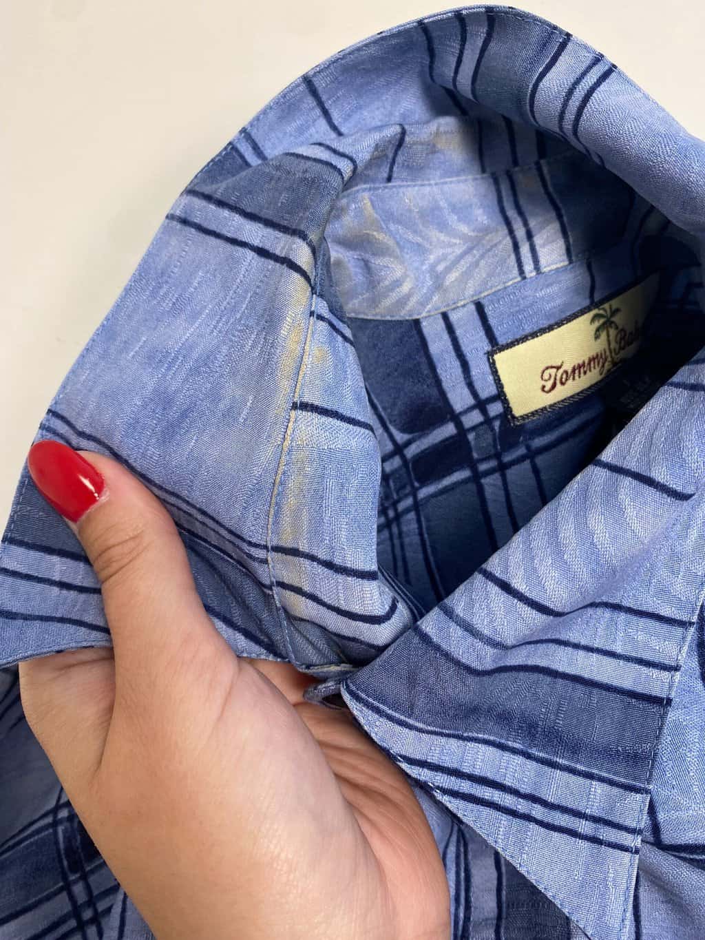 Vintage silk Hawaiian shirt with palm tree pattern - M - Image 5