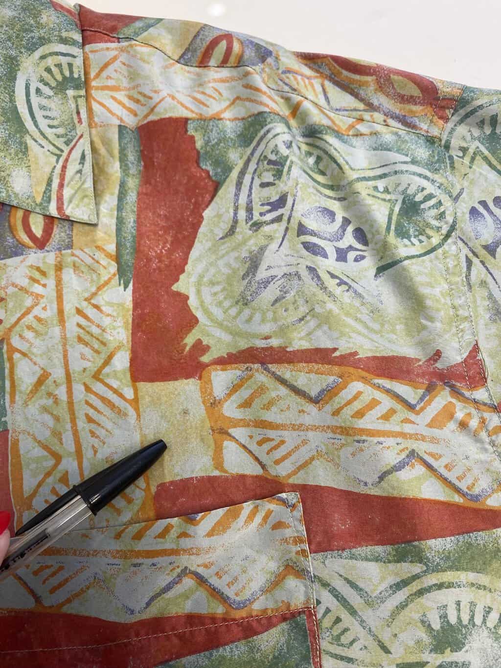 Vintage St Michael silk shirt with colourful abstract pattern - XL - Image 4