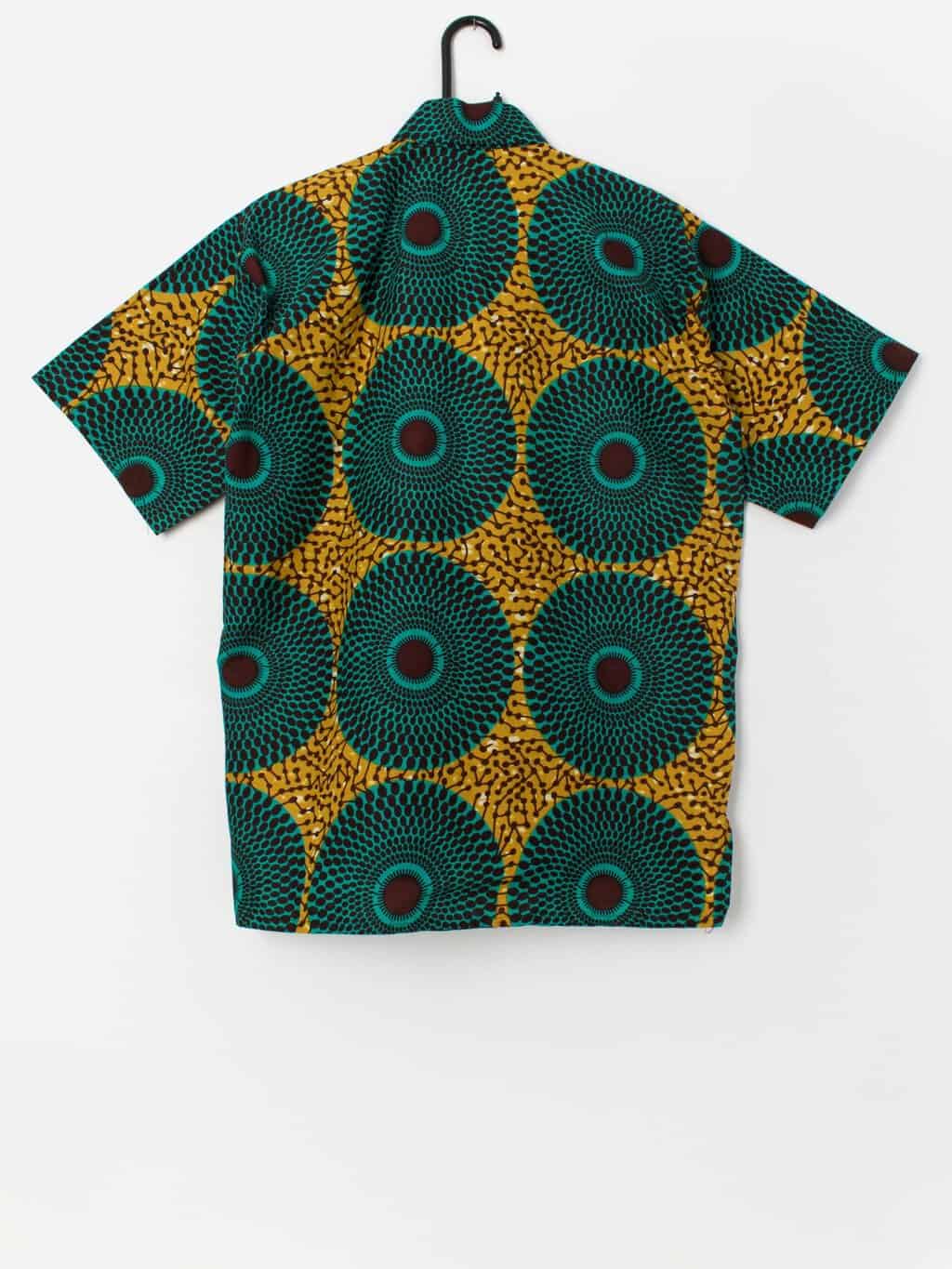 Vintage vibrant printed cotton shirt - Medium - Image 3