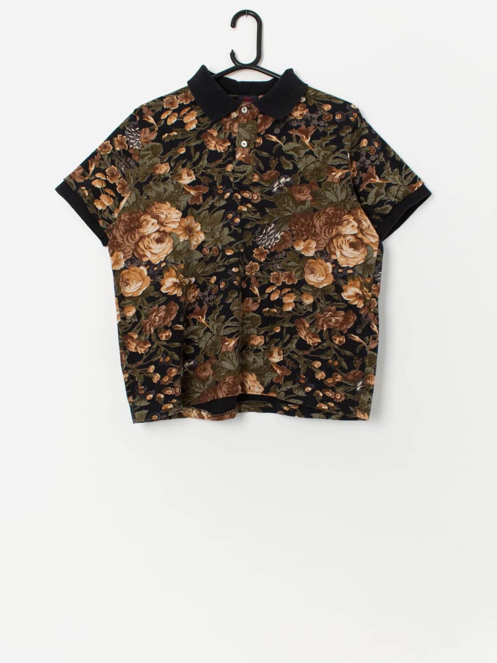 Vintage Etro polo shirt with floral print, made in Italy - Small / Medium