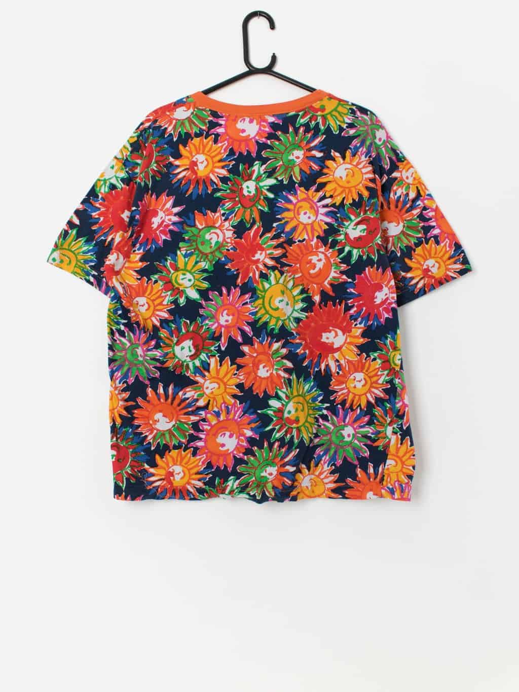 Bold vintage floral t-shirt, multi-coloured - Large / XL - Image 3