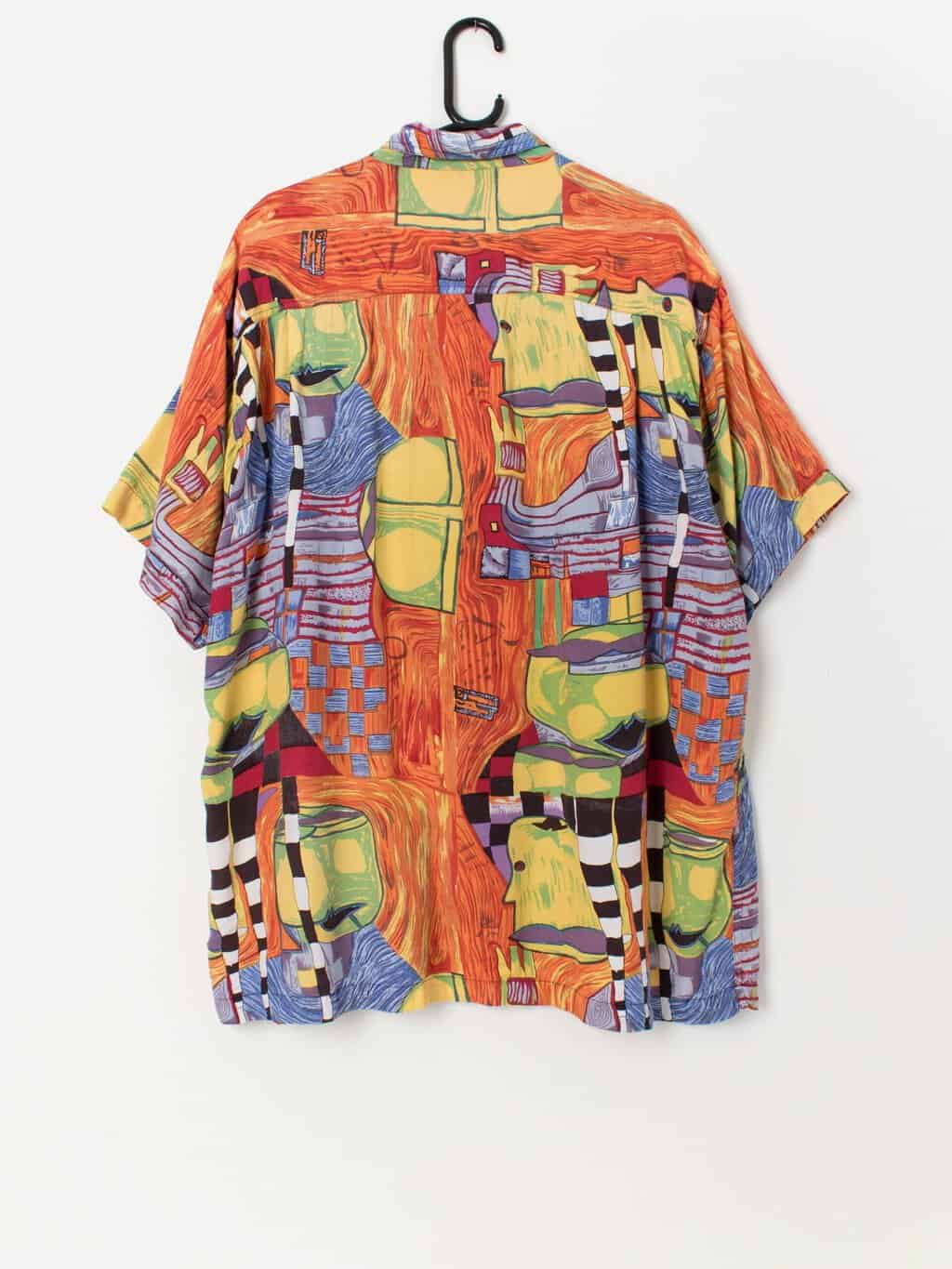 Crazy vintage shirt with bold abstract pattern - 2XL - Image 3
