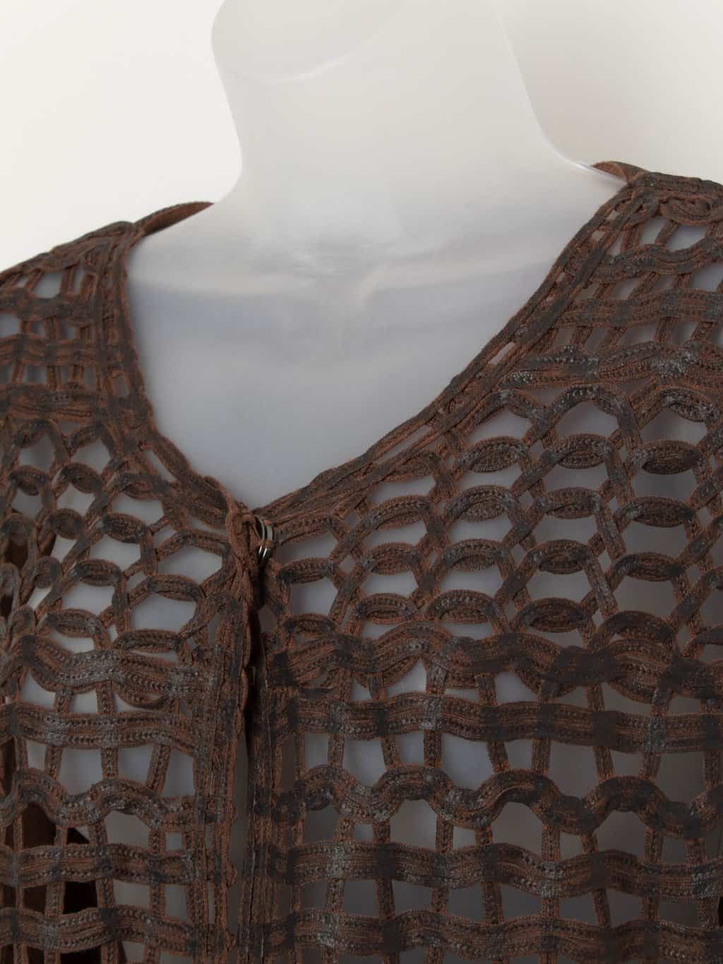 Vintage waxed ropework jacket in bronze brown - Medium - Image 2