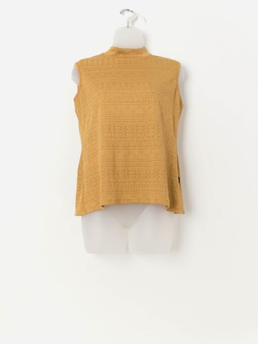 Y2K vintage knitted golden tank top - Medium