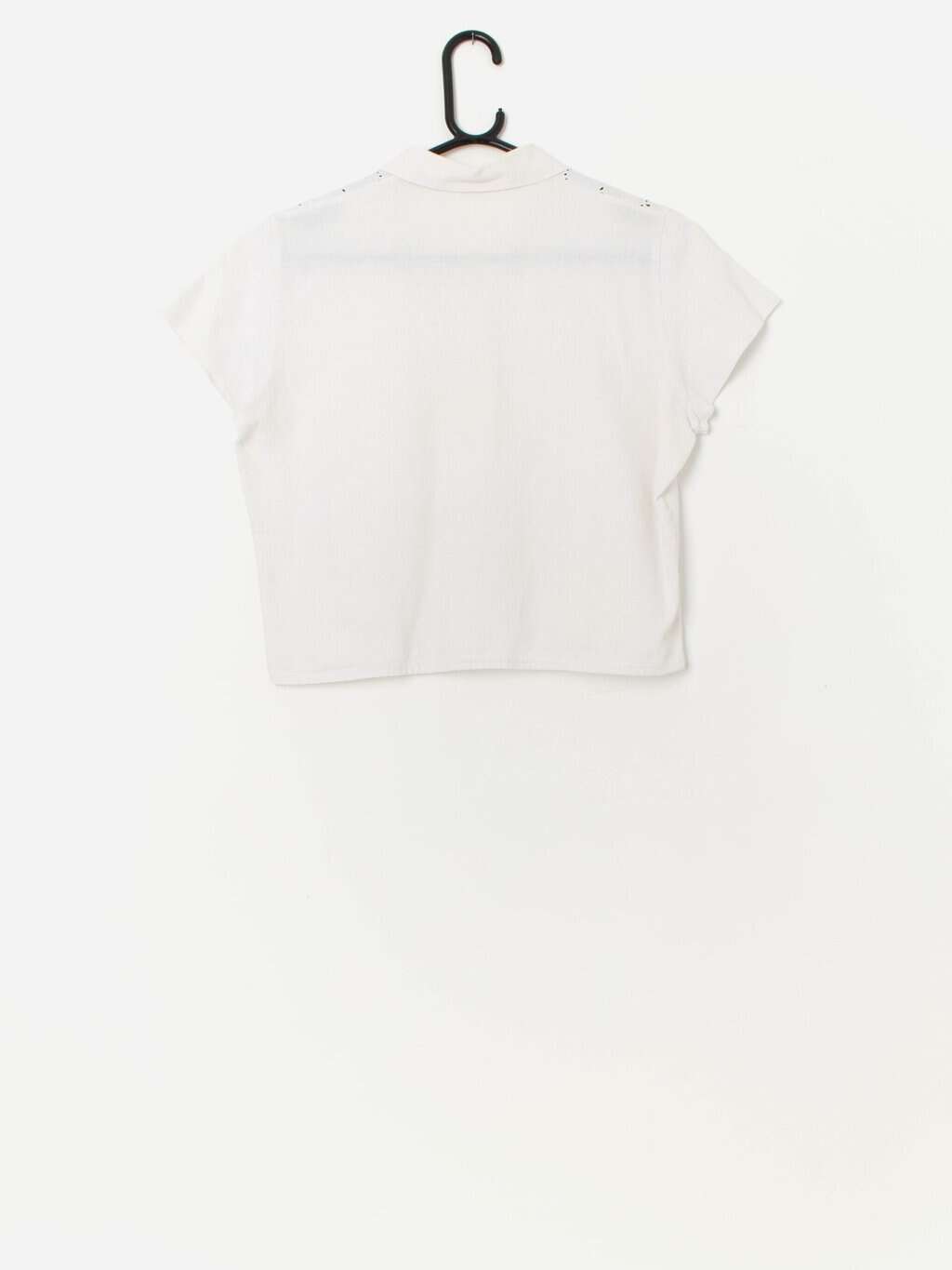 Vintage summer blouse with floral embroidery - Medium - Image 3