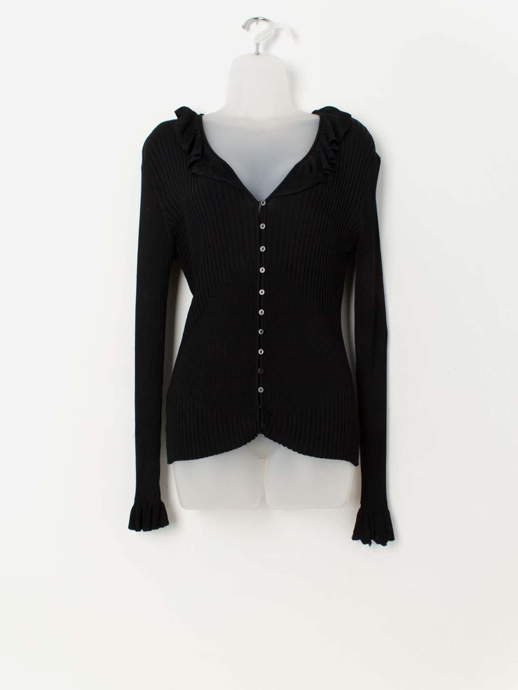 Vintage Laura Ashley ribbed top with button closure - L