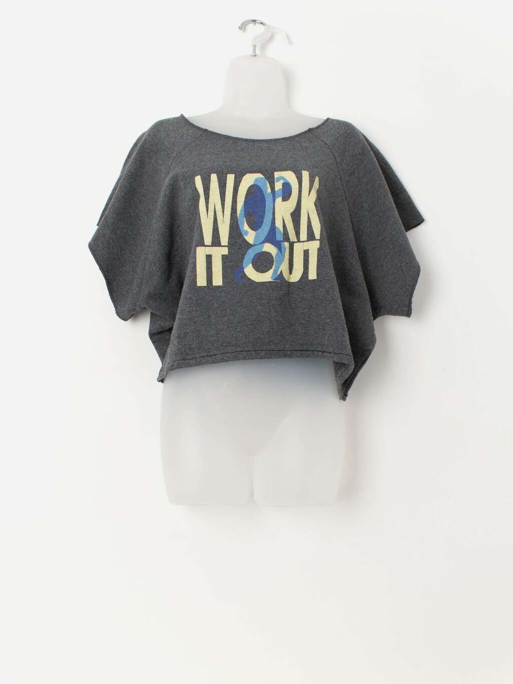 Vintage 'Work It Out' cropped sweatshirt top - Large