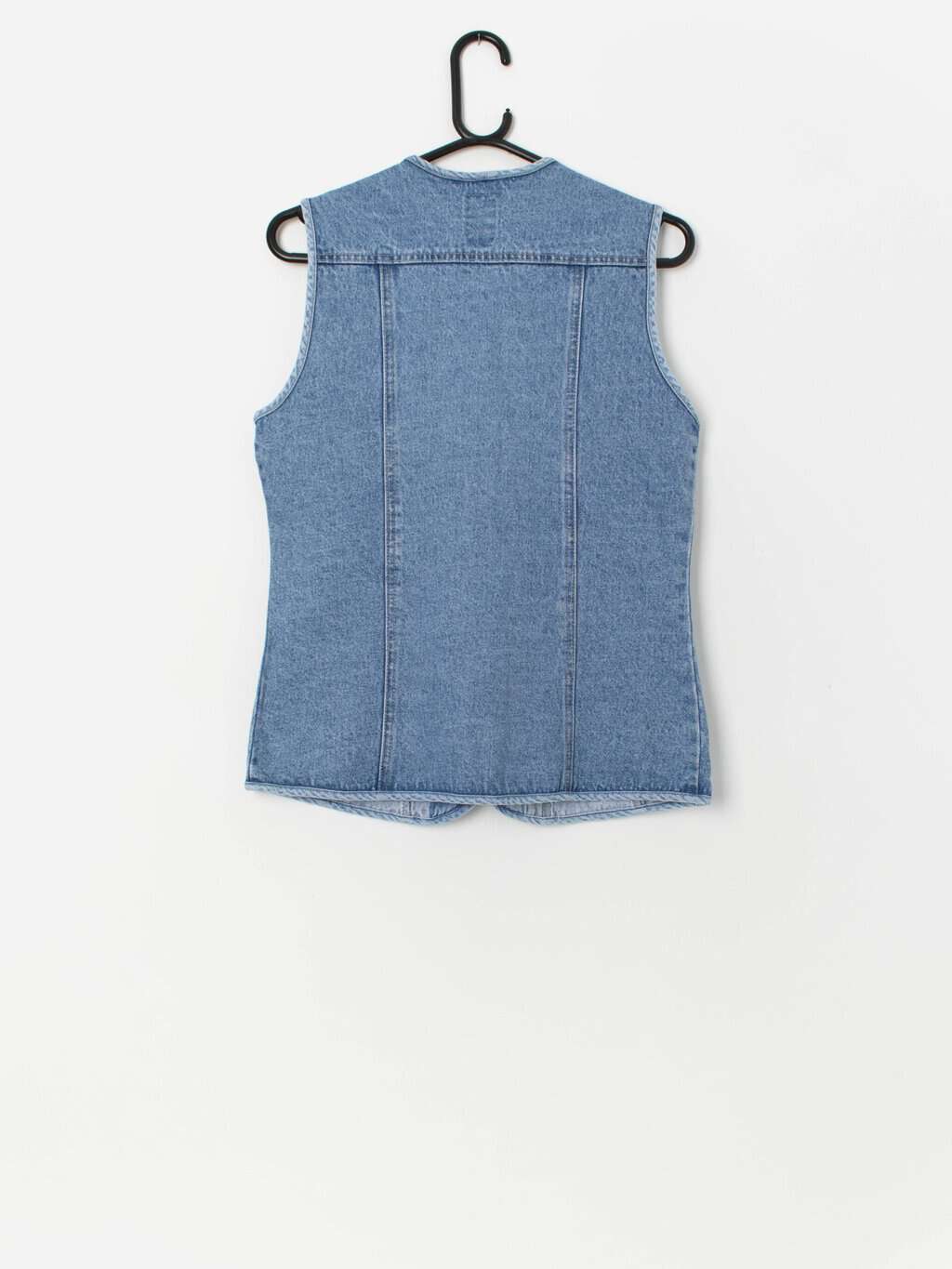 90s vintage denim vest in light blue - Small / Medium - Image 3