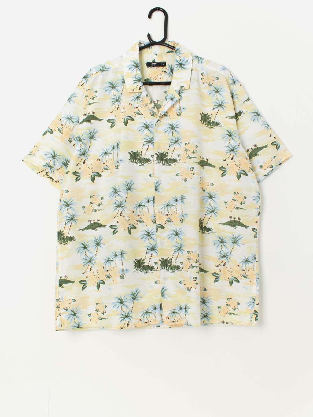 Cotton Traders Hawaiian shirt in pale yellow - XL