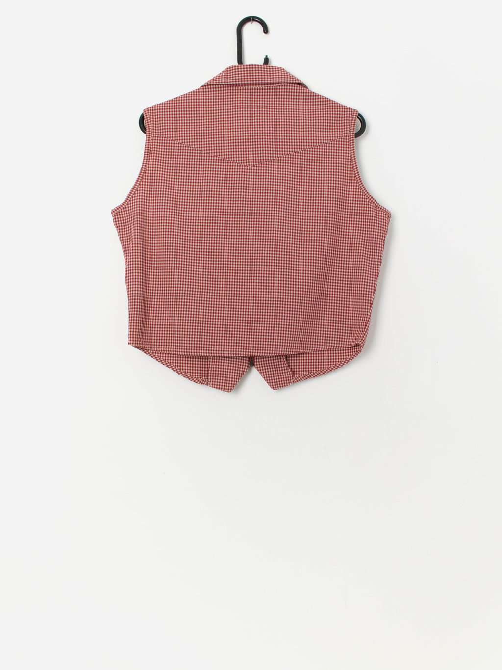 Vintage Wrangler Western Jeans gingham vest with zip front - Medium / Large - Image 3