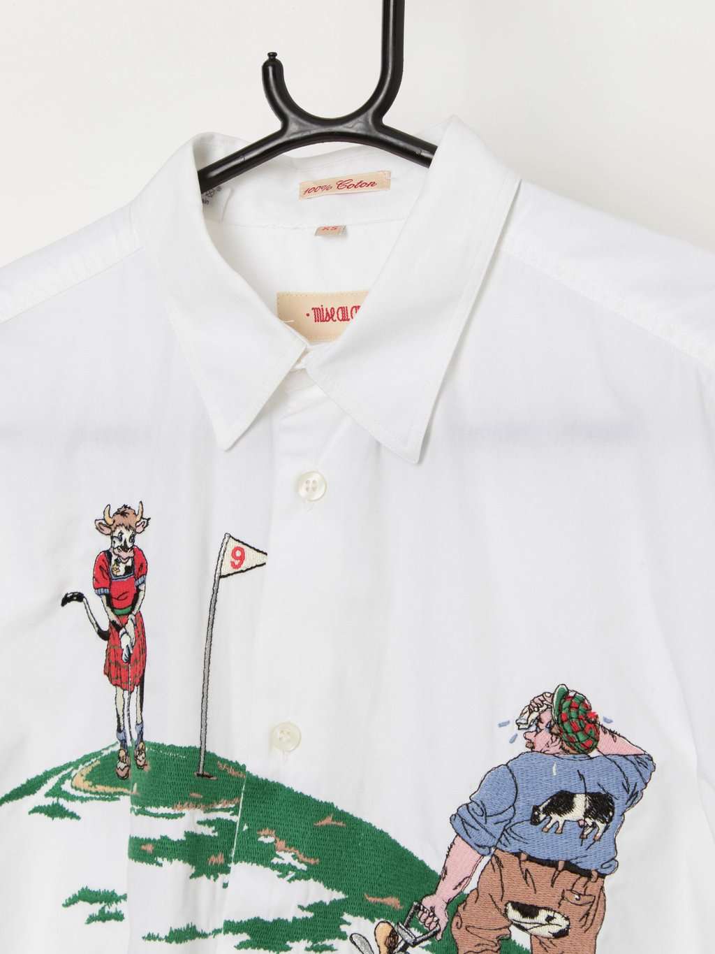 Vintage Mise Au Green shirt with embroidered golf theme - Small / Medium - Image 2