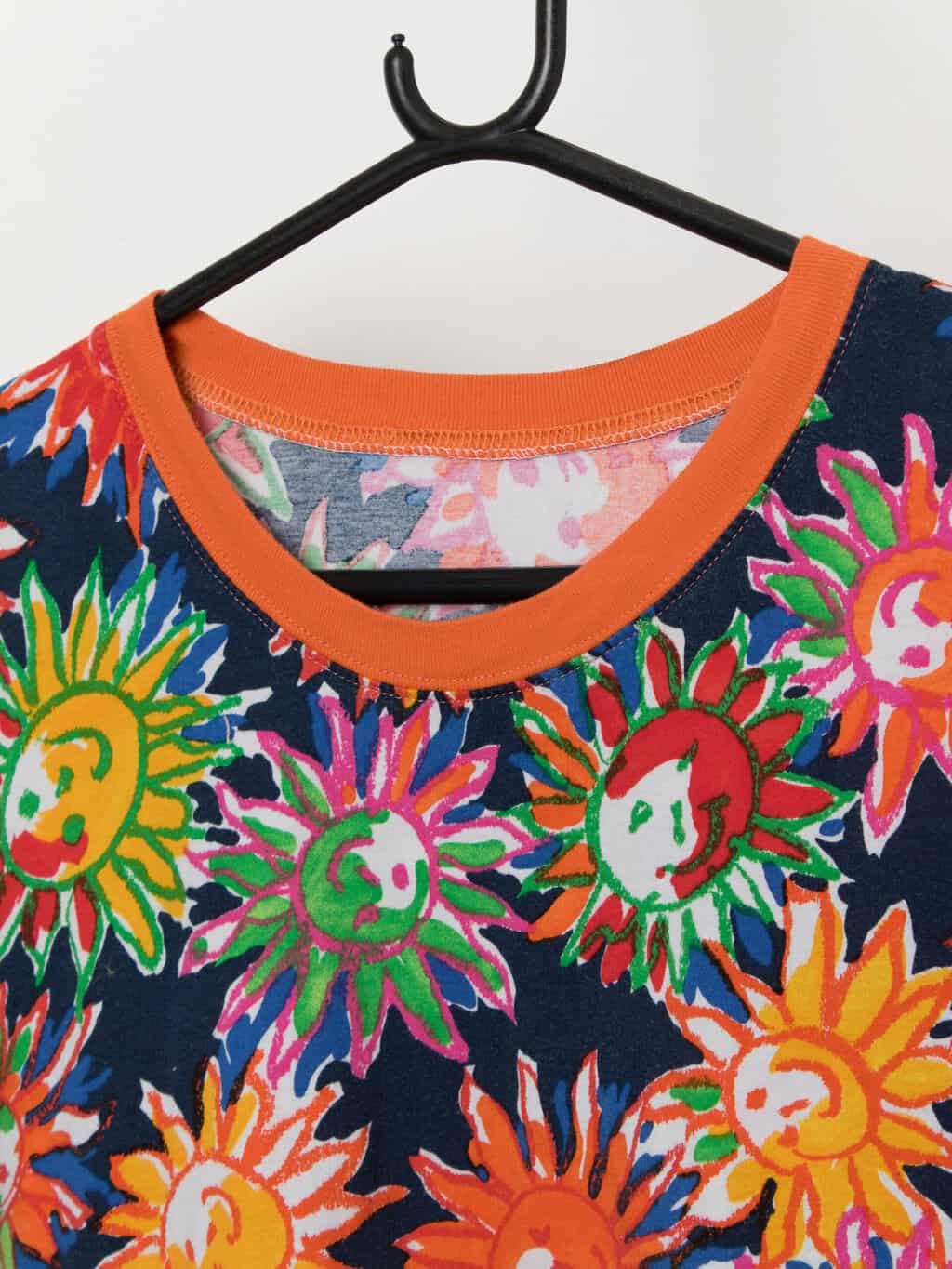 Bold vintage floral t-shirt, multi-coloured - Large / XL - Image 2