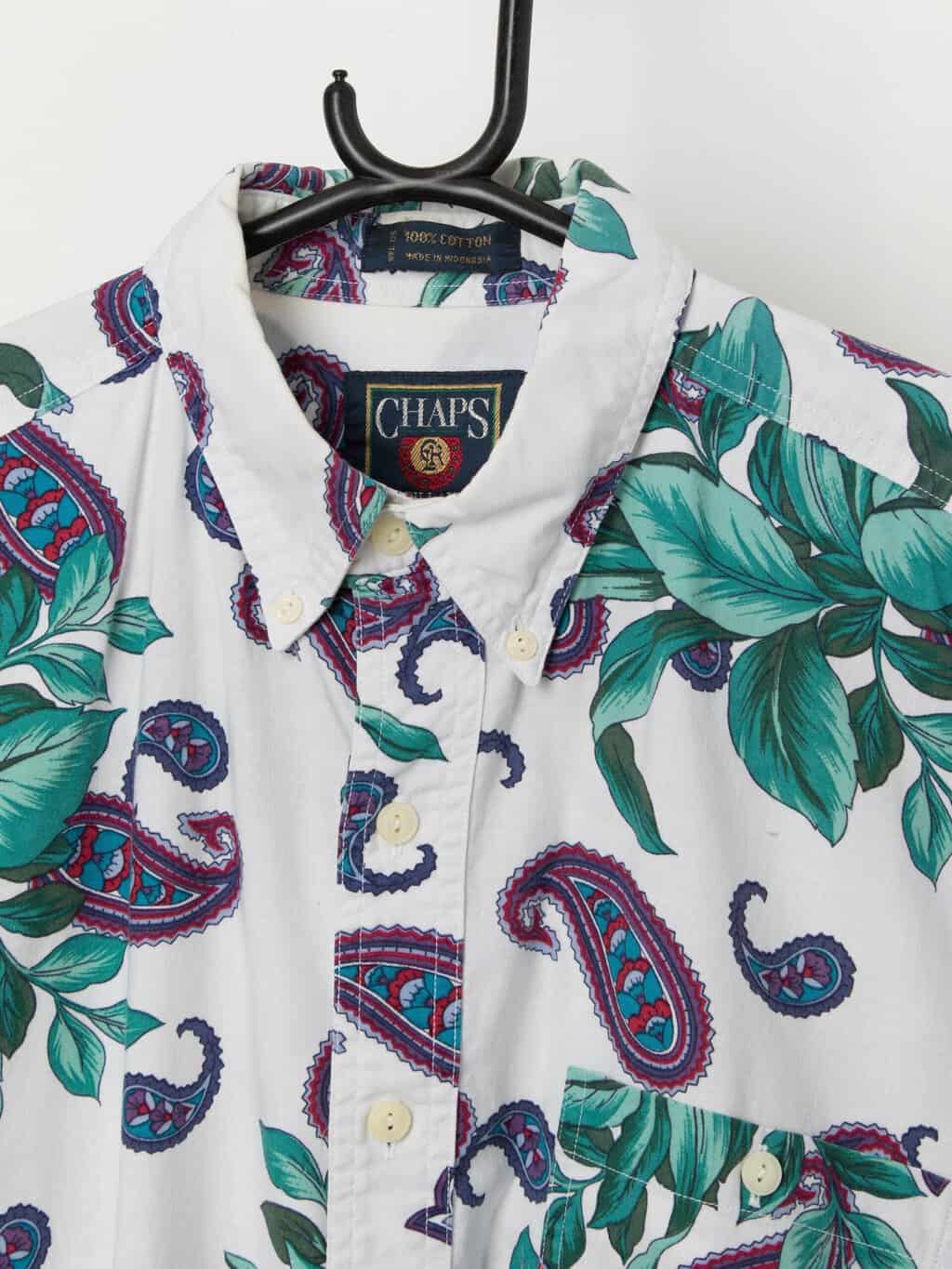90s vintage Chaps Ralph Lauren shirt with bold paisley print - Medium - Image 2