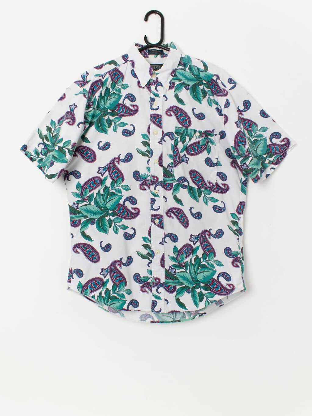 90s vintage Chaps Ralph Lauren shirt with bold paisley print - Medium