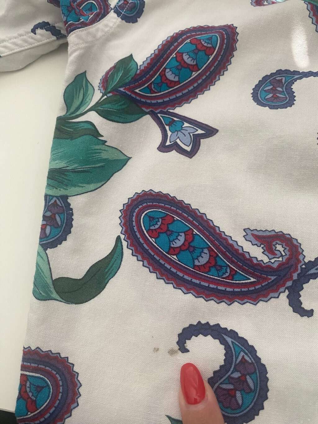 90s vintage Chaps Ralph Lauren shirt with bold paisley print - Medium - Image 5