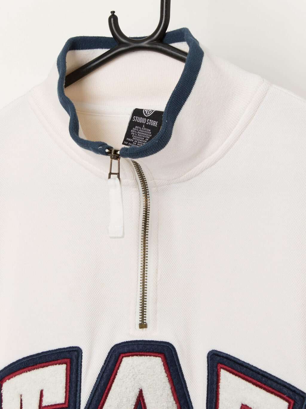 Vintage Tasmanian Devil Looney Tunes quarter zip sweater - Large - Image 3