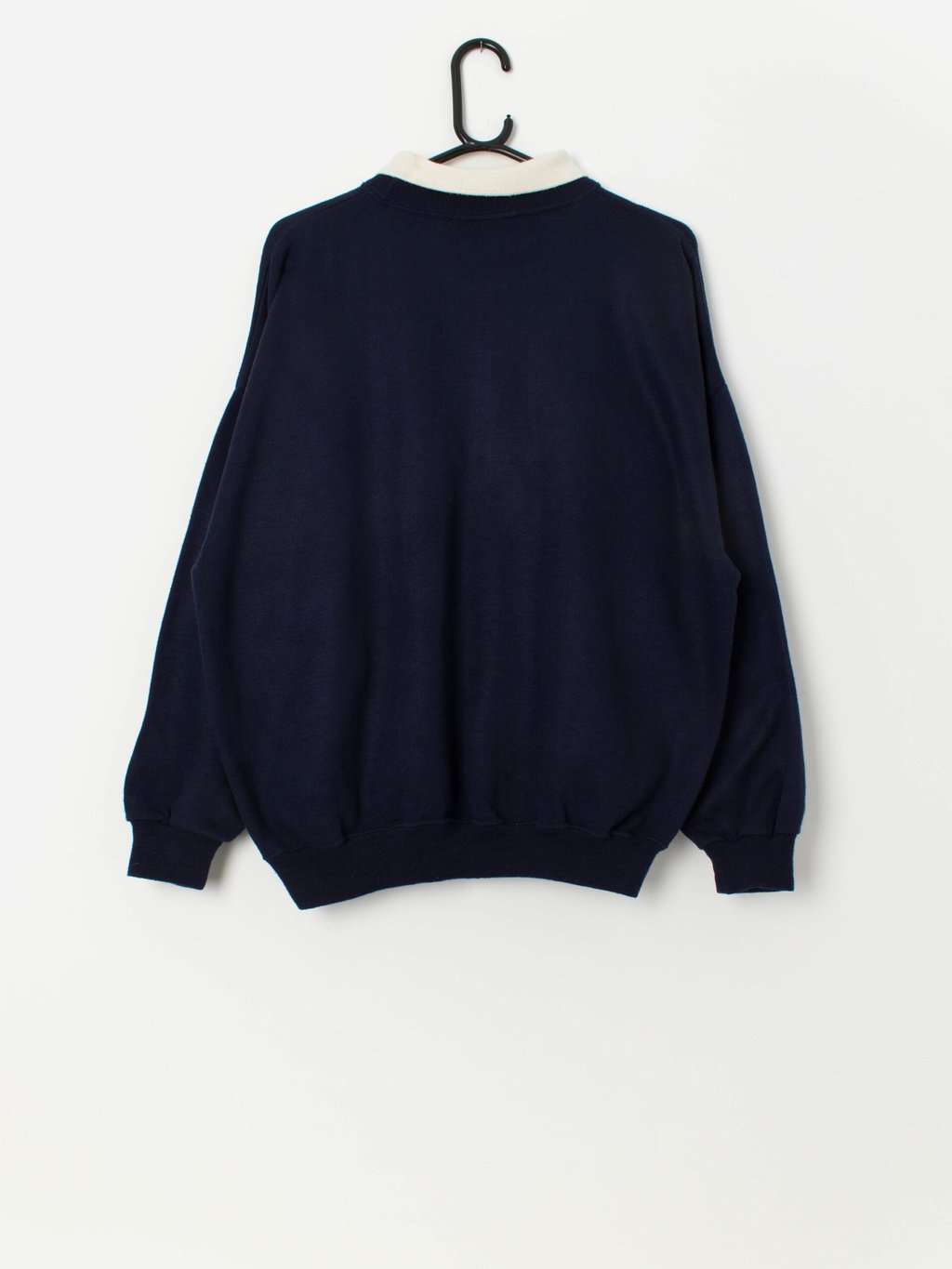 Vintage appliqué duck collared sweatshirt in navy - Large / XL - Image 3