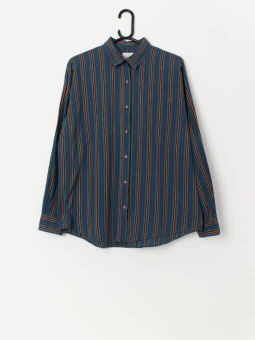 Vintage United Colors of Benetton striped shirt for women, made in Italy - Large